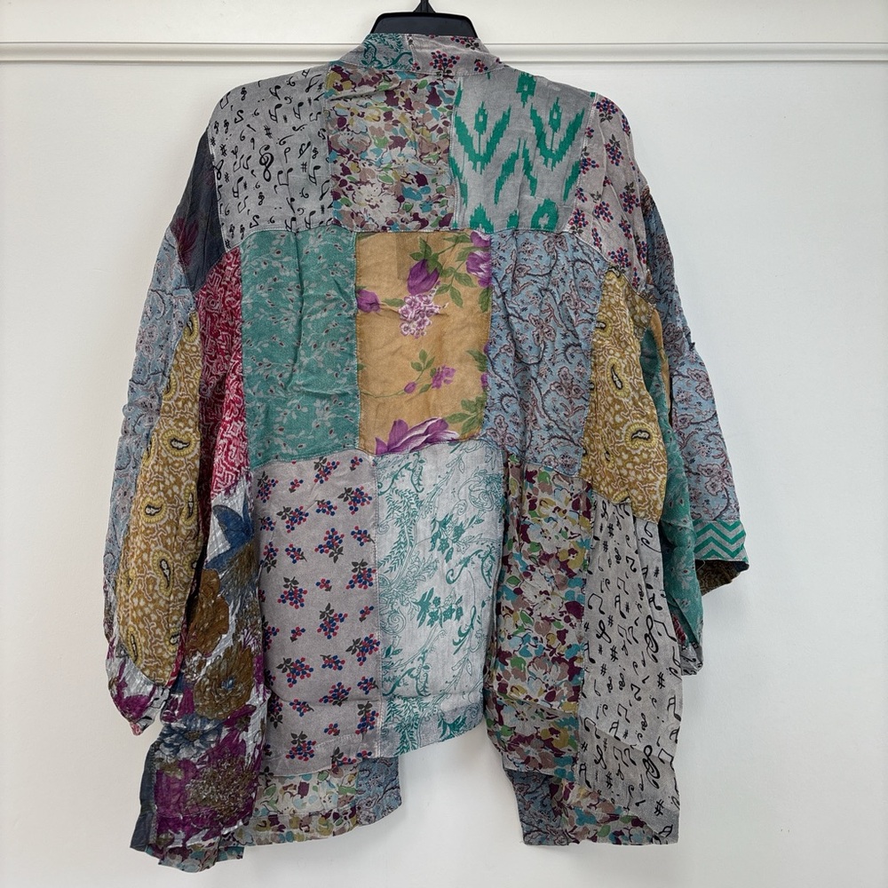 Young Threads Boho Patchwork Kimono Cardigan NWT … - image 3